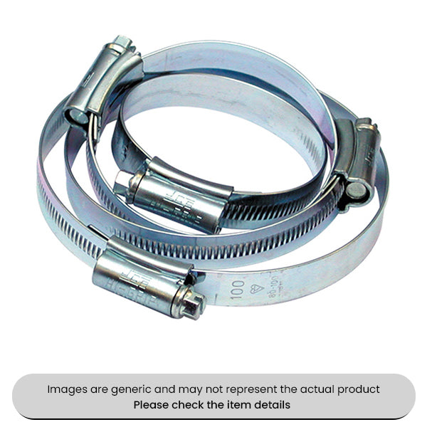 Zinc Plated Mild Steel HI-GRIP Hose Clips 60-160 Large Sizes Pack Qty 24