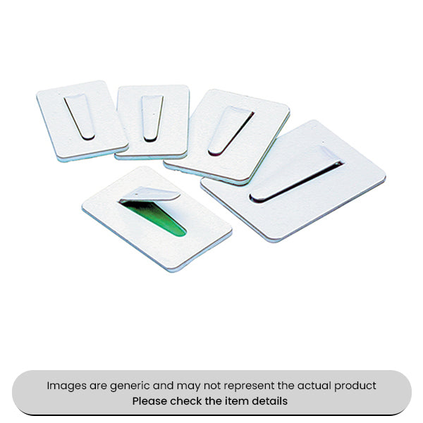 White Acrylic Coated Mild Steel Cable Clips 6-12MM Self Adhesive Pack Qty 50