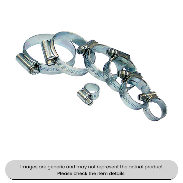 Zinc Plated Mild Steel Hose Clips 12-55 Small Sizes Pack Qty 50