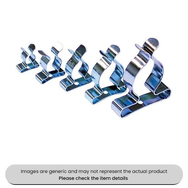 Carbon Spring Steel Tool Clips Closed Type 10-34MM Sizes Pack Qty 50
