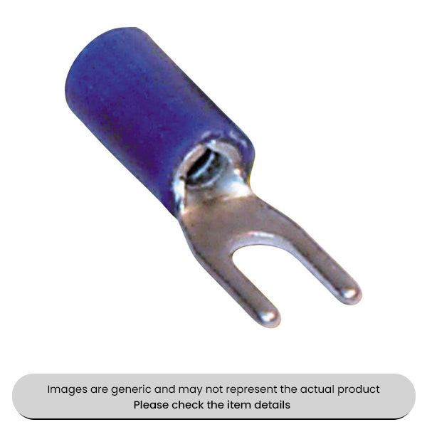 Blue Fork Terminals & Connectors 3.7MM, 4BA Pack of 100