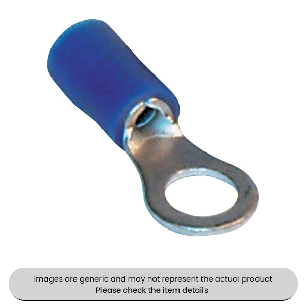 Blue Ring Terminals & Connectors 5.3MM Pack Qty 100