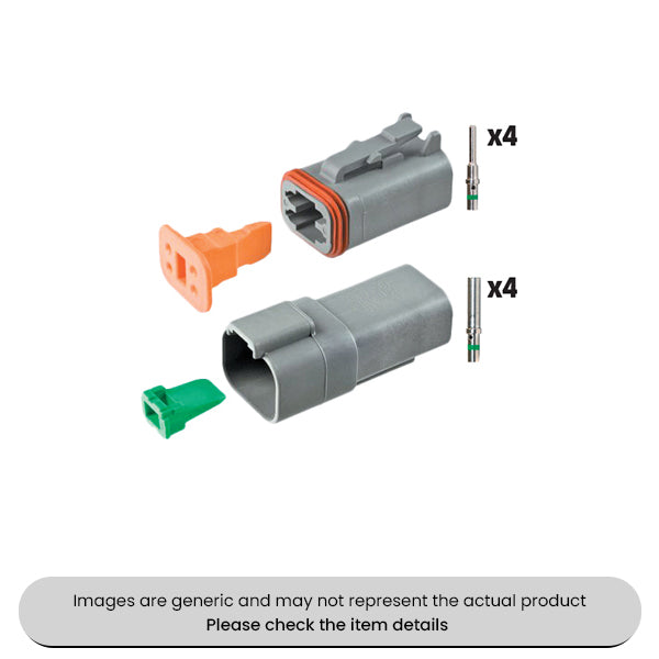 4 Way Indent Crimping Waterproof DT Connectors Kits Pack Qty 12