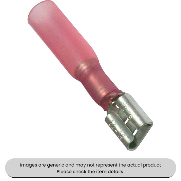 Heat Shrink Terminals Adhesive Lined 6.3MM Female Spade TerminalsPack Qty 25