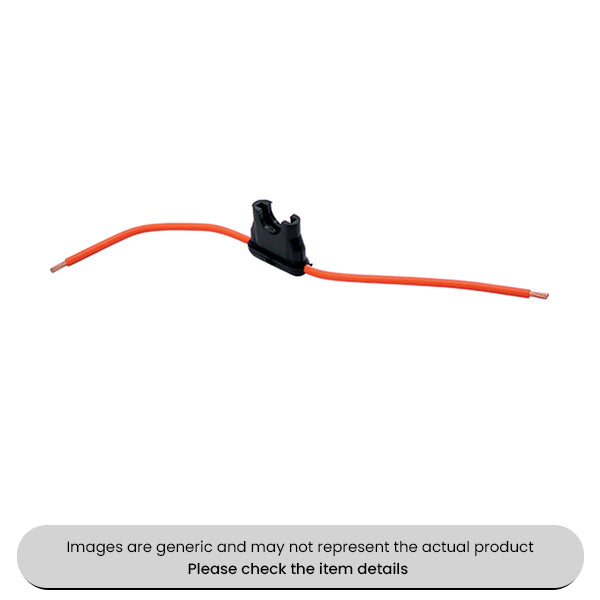 Blade Fuse Holders 30AMP with Orange Cables Pack Qty 10