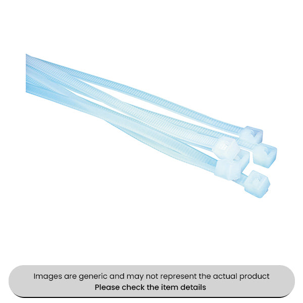 White Cable Ties High Grade Nylon 7.6X465MM T120M Pack Qty 100