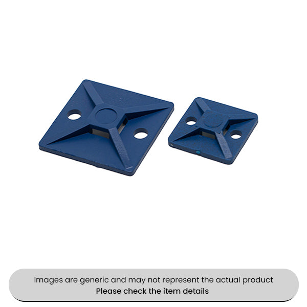 Foodsafe Dark Blue Cable Tie Bases 3.5MM for Food Industries Pack Qty 50