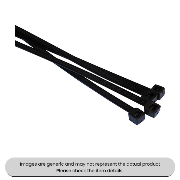 Black Cable Ties High Grade Nylon 4.8X295MM General Use Pack Qty 100