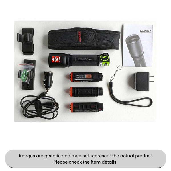 Rechargeable LED Torch Kit 650 Lumens 4xAAA Batteries Pack Qty 1