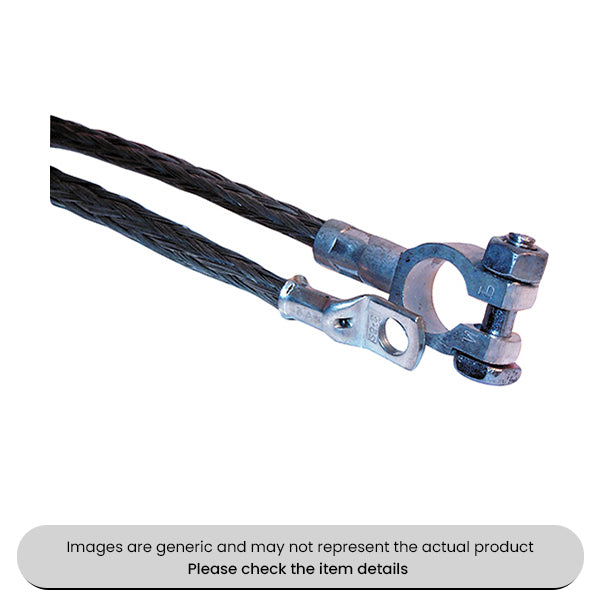 Braided Earth Straps Light Duty Terminal & Ring Ends 12V, 18" Cable Pack Qty 2
