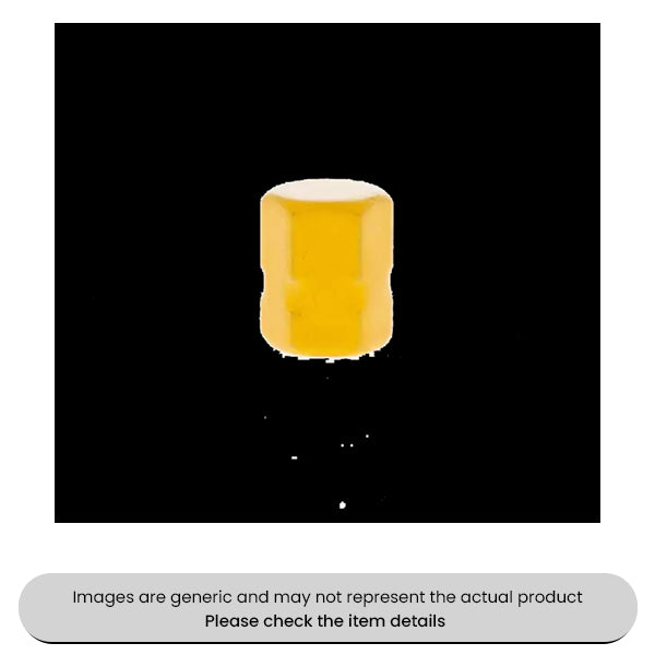 Yellow High Pressure Metal Valve Caps Tyre Valves And Inflation Pack Qty 100