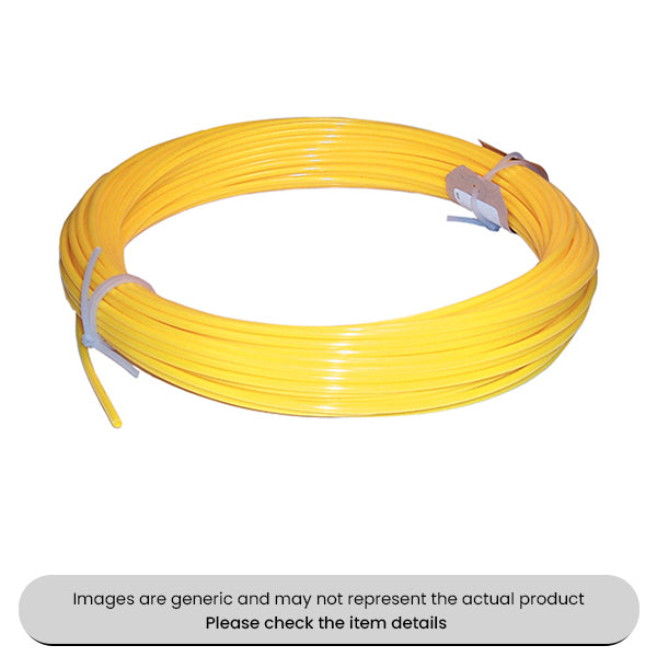 Yellow Semi Rigid Nylon Tubing Metric For Lube and Air 15M, 6MM Pack Qty 1