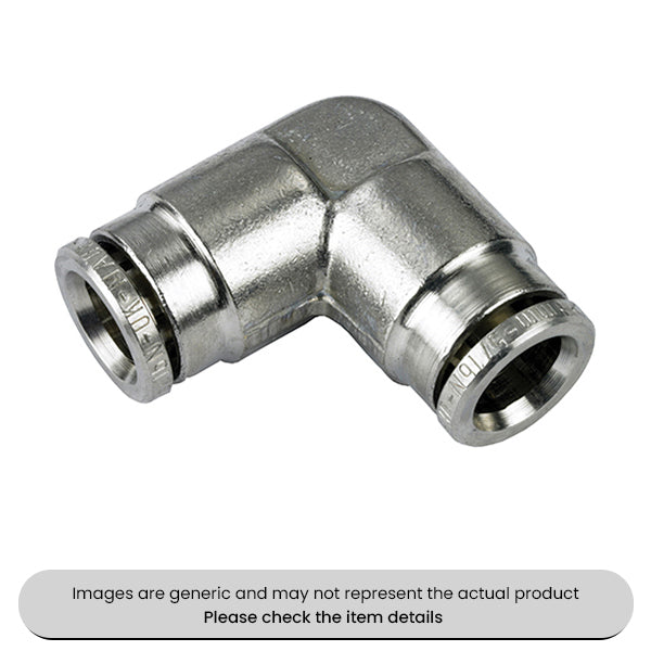 Nickel Plated Brass Elbow Connectors 6MM Pack Qty 5