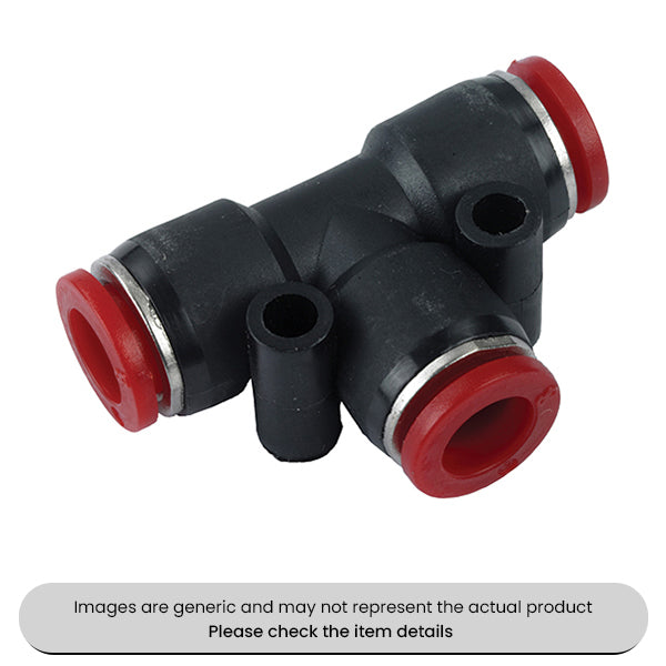 Tee Connectors Plastic Couplings 10MM Pack Qty 3