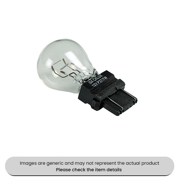 Clear Wedge Base Bulbs Side/Instrument w3x16q, 12V, 27/7W Pack Qty 10