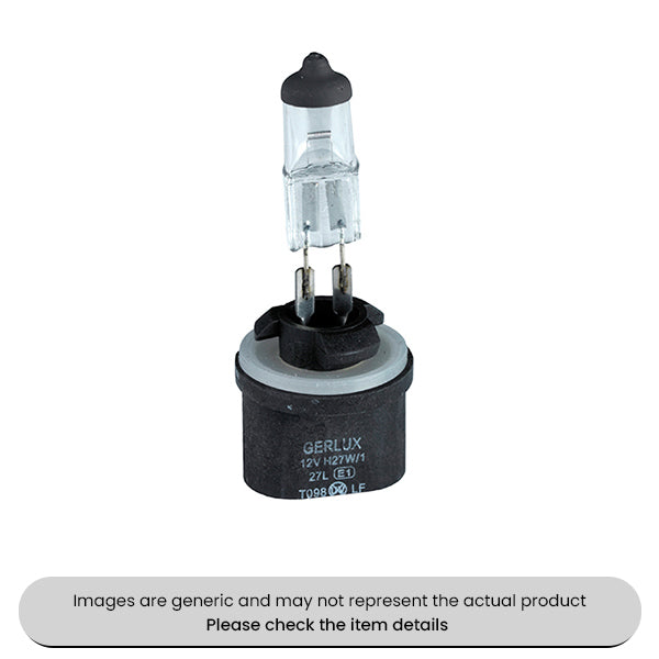 Halogen Headlight Bulbs H27W Cap PG13, 12V, 27W Pack Qty 1