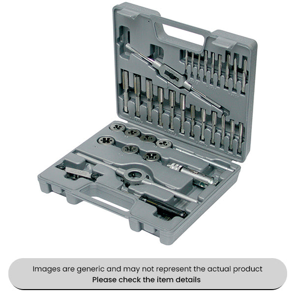HSS Tap & Die Box Set M3-M12 With Plastic Storage Case Pack Qty 1