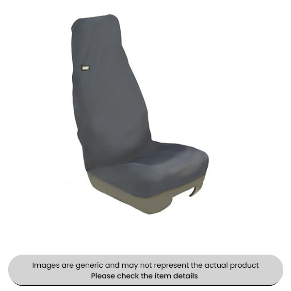 Black Technicians Waterproof Front Seat Cover Pack Qty 1