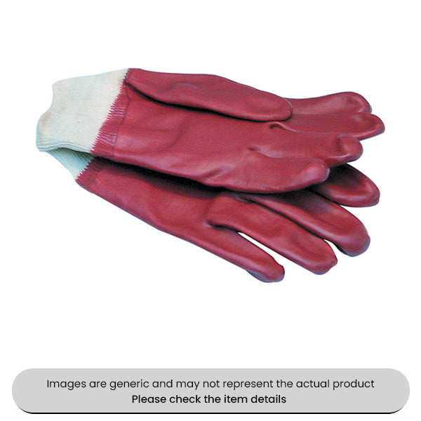 Fully Coated Knitwrist PVC Gloves Pack Qty 5