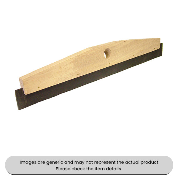 Rubber Floor Squeegee Head 1 1/8", 24" Rubber Blade Pack Qty 2
