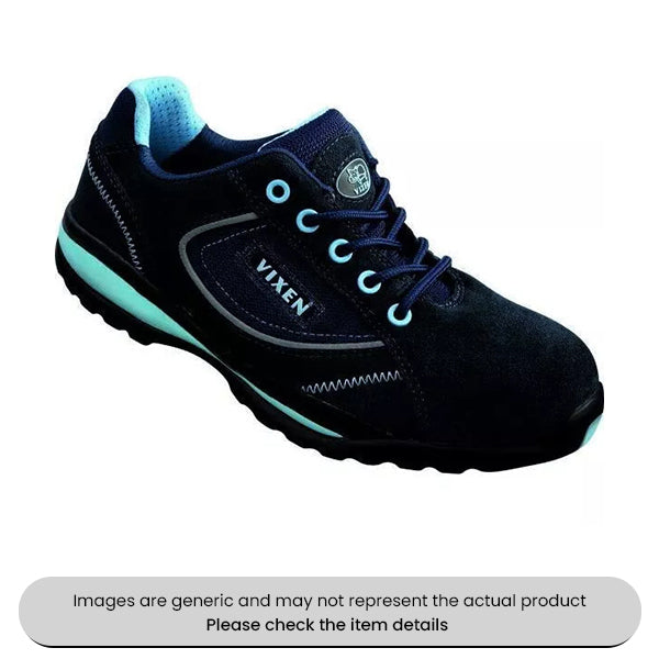 Ladies Blue Safety Trainers Boots Size 6 Fibreglass Toecap Pack Qty 1
