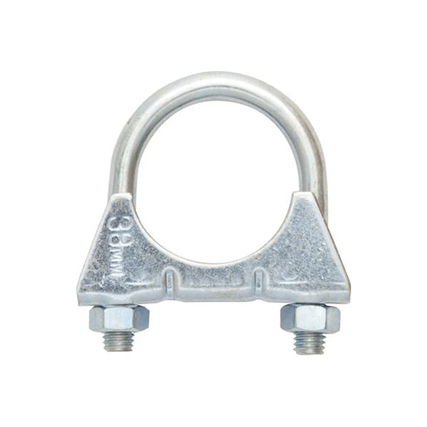 Exhaust Clamp Assortment - Pack of 15 Pieces, Sizes 1 3/8"–2", Zinc Plated Steel, U?Type with M8 Nuts Qty 1