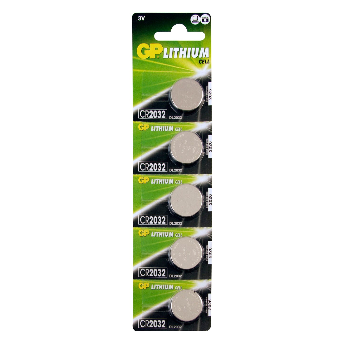 GP Lithium Button Cell - CR1620, 3V, For Car Remotes (Audi, Citroën, Nissan, Toyota, etc.) Pack of 10