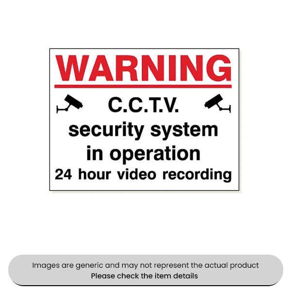 Warning CCTV Foamex 480X360mm Pack Qty 1