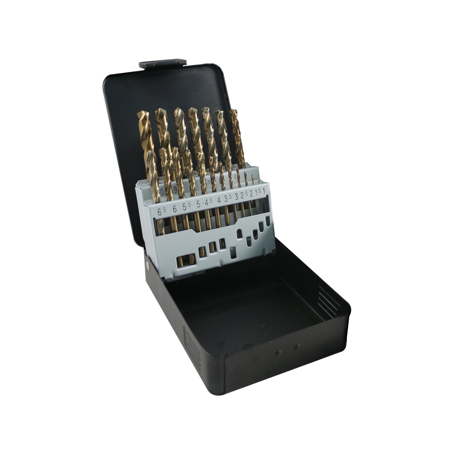 Abracs HSS-Co Cobalt Drill Bit Set 19pc Durable Metal Case Precision Qty 1 Set