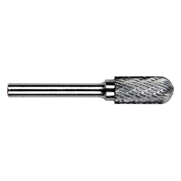 ABRACS Carbide Burr - Shape C, Cylindrical Ball Nose, Ø8 x L20mm Head, Ø6mm Shaft, L64mm Total Qty 1