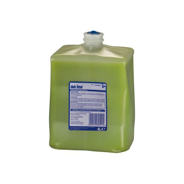 DEB Lime Cartridges 4L Medium Duty Cream Hand Cleaner with Lime Extracts Qty 4