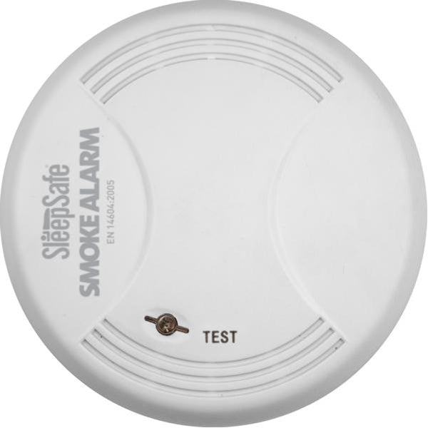 SLEEPSAFE SLEEPSAFE Smoke Alarm - EN14604 Certified, Photoelectric Sensor, 9V Battery, 85dB Alarm Qty 1