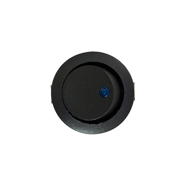 LED Spot Rocker Switch 12V Blue Fits Ø12.5mm Hole 16A 6.3mm Blade Terminals Pack of 10