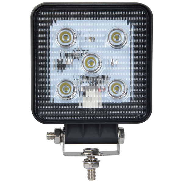 RING LED Worklamp - 15W Square, 105mm, 750Lm, 10?30V, Thermoplastic Housing, Polycarbonate Lens, IP67, ECE R10 Qty 1