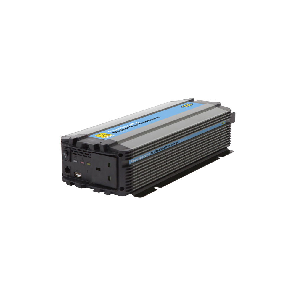 RING Inverter - 1000W Modified Sine Wave, 12V to 230V AC, USB Charging, Compact Heavy Duty Casing Qty 1