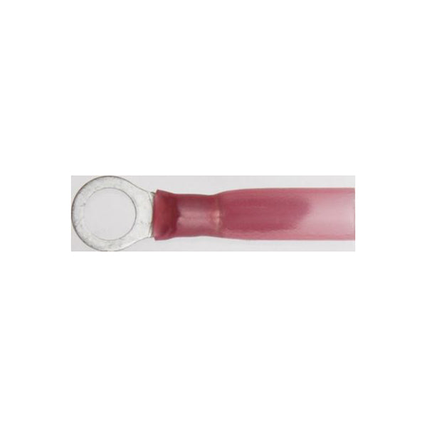 Heat Shrink Terminals Advanced Red Ring 5.3mm (2BA) Standard Length for 0.5–1.5mm² Cable Pack of 25
