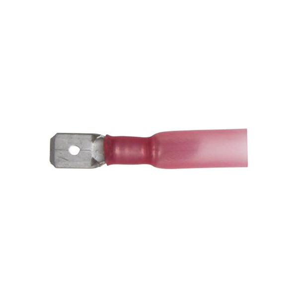 Heat Shrink Terminals Advanced Red Push?On Male 6.3mm for 0.5–1.5mm² Cable Pack of 25