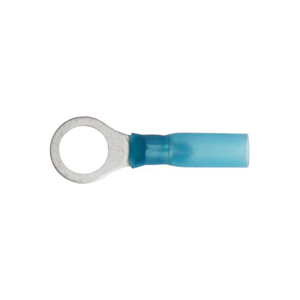 Heat Shrink Terminals Advanced Blue Ring 8.4mm (5/16") Standard Length for 1.5–2.5mm² Cable Pack of 25