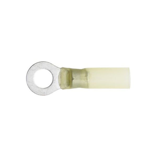 Heat Shrink Terminals Advanced Yellow Ring 6.4mm (1/4") Standard Length for 4.0–6.0mm² Cable Pack of 25