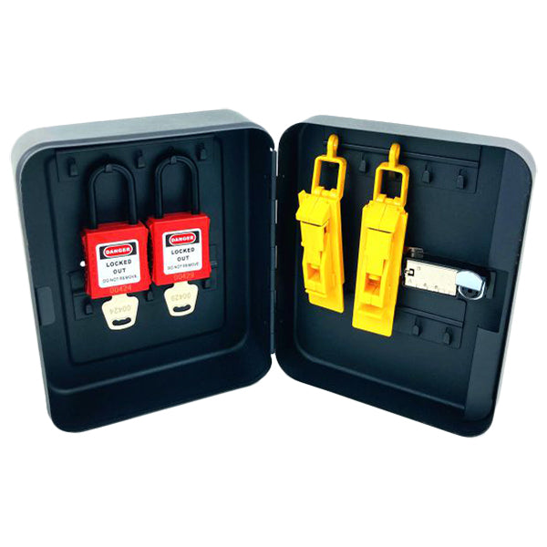 EV Lockout Station - 200 x 160 x 75mm, Heavy Duty Steel, Powder?Coated, Wall Mountable, 3?Digit Combination Qty 1