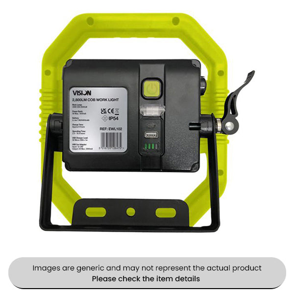 Vision COB Heavy Duty Work Light & Powerbank 2800 Lumens 30W Pack Qty 1
