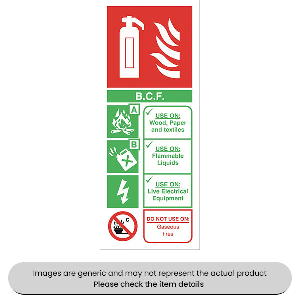Green Extinguisher Self-Adhesive 250X100MM Pack Qty 1