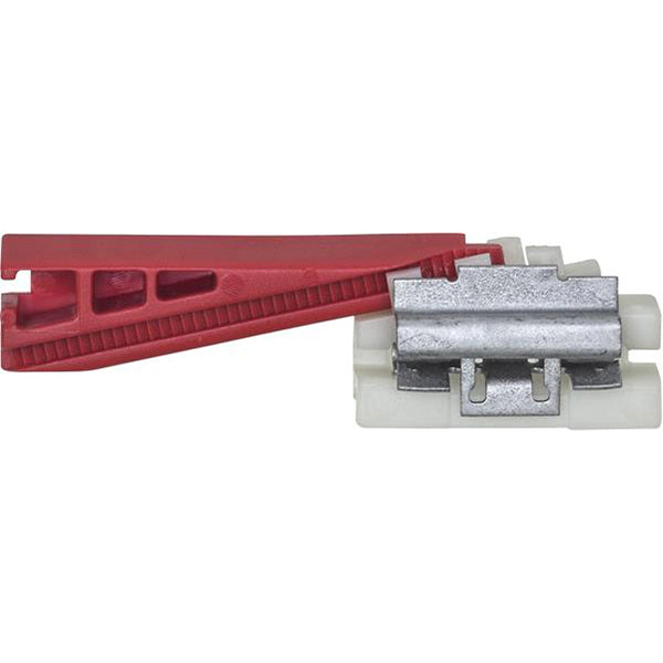 Weather Strip Clips 56.5x15x12mm Red White Zinc Plated Pack of 10