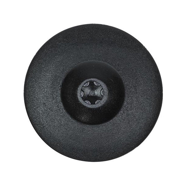 Expansion Rivets Ø7.8mm Hole Ø30mm Flange x17mm Stem Black Pack of 10