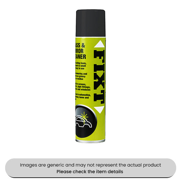 FIXT Glass & Mirror Cleaner 400 ML Aerosols for Automotive and Home Pack Qty 6