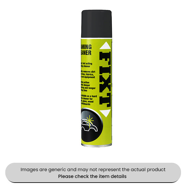 Fixt Foaming Cleaner 400ML Aerosols For Plastic Glass & Wood Pack Qty 6