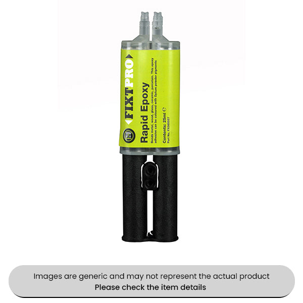Clear Fixt Rapid Epoxy 5 Minute 25ML Syringes Pack Qty 2