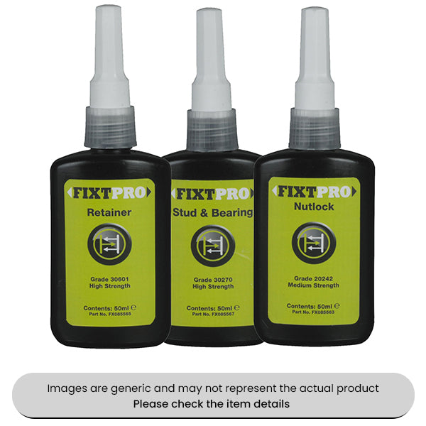Fixt Anaerobic Adhesives Large Bottles with Nutock, Stud & Bearing Pack Qty 3