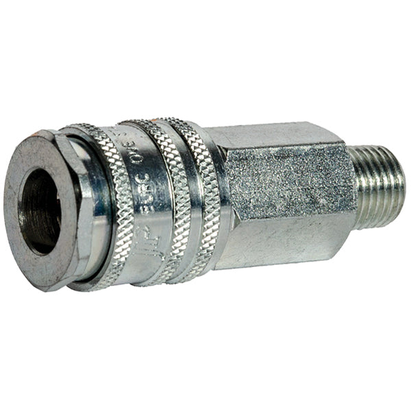 JAMEC PEM Euro High Flow Coupling - 1/4" Male, Steel, Anti?Release Flange, 200psi, 62cfm @100psi Qty 1