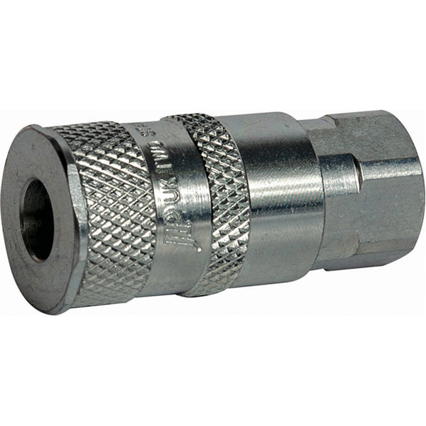 JAMEC PEM UK Style Coupling - 2?Stage, 1/4" Female, Steel, 200psi, 43cfm @100psi Pack of 5
